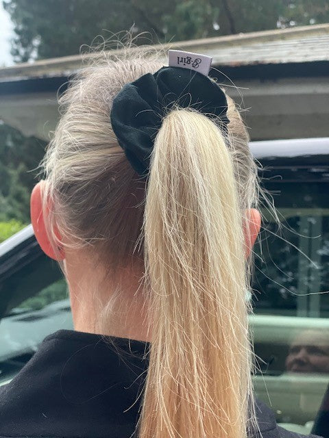 Black Handloomed Scrunchie