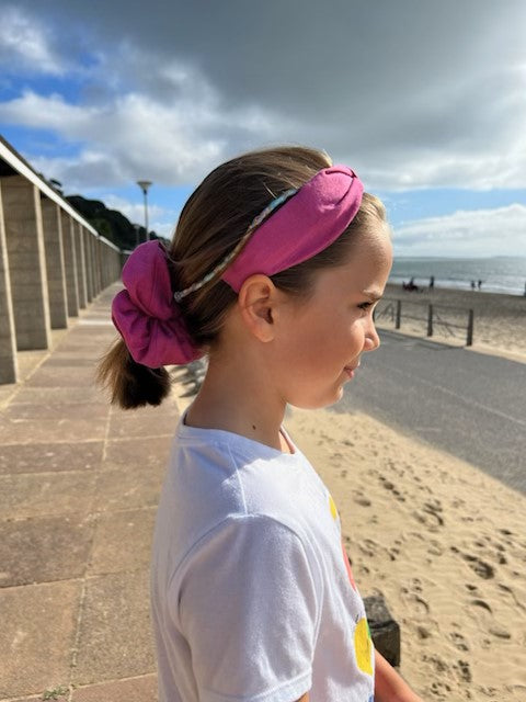 Magenta Handloomed Scrunchie