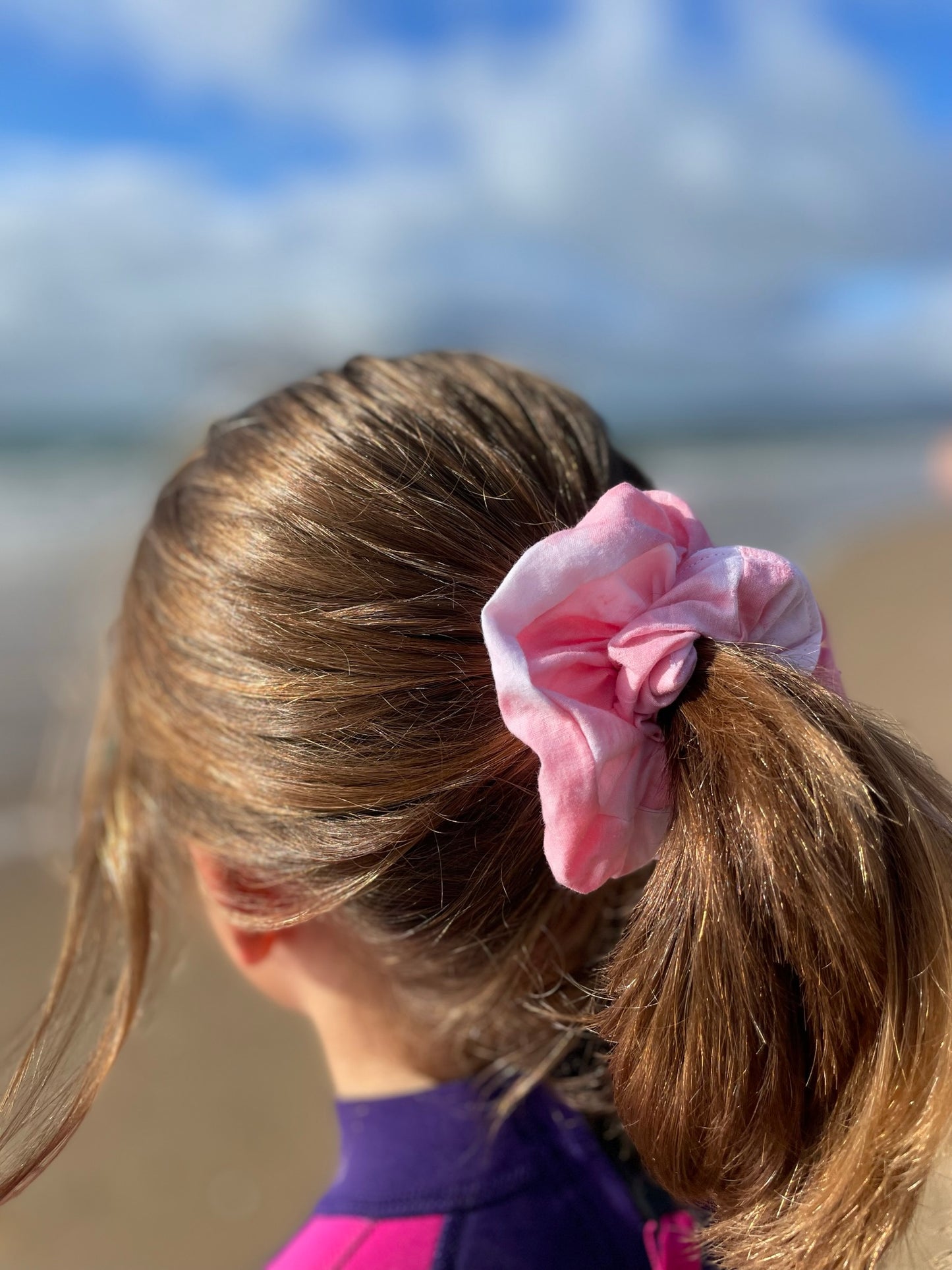 Pink Tie-Die Scrunchie