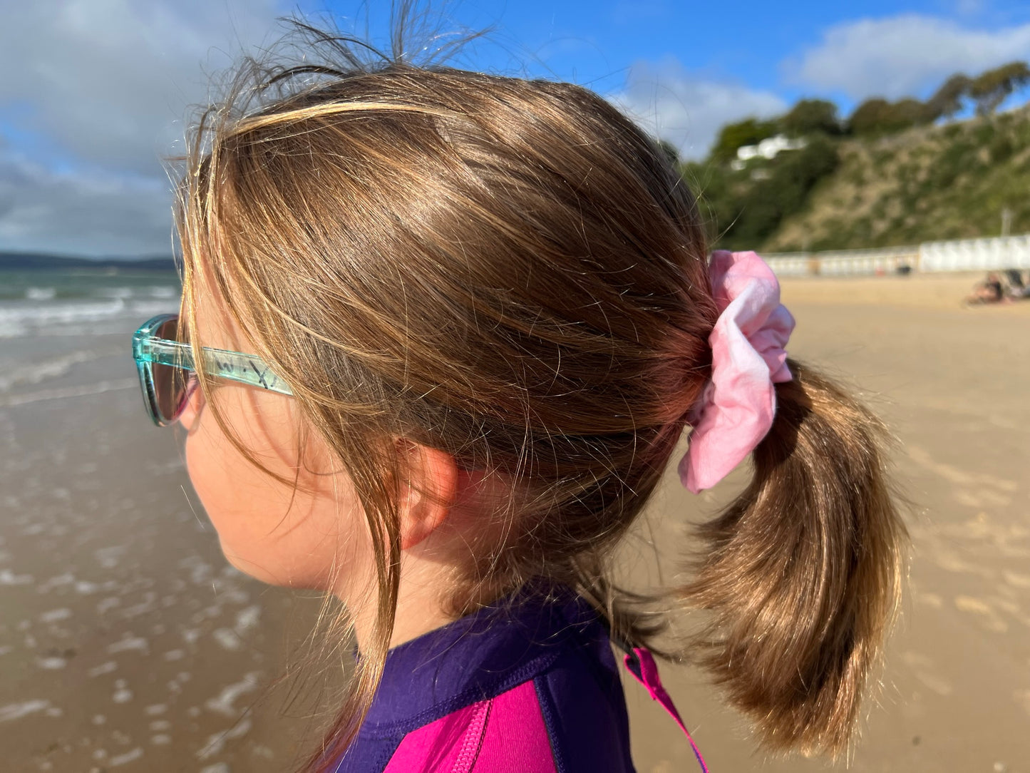 Pink Tie-Die Scrunchie