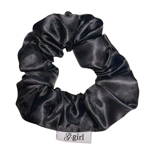 Black Satin Scrunchie