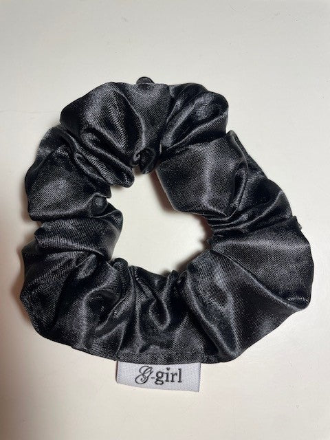 Black Satin Scrunchie