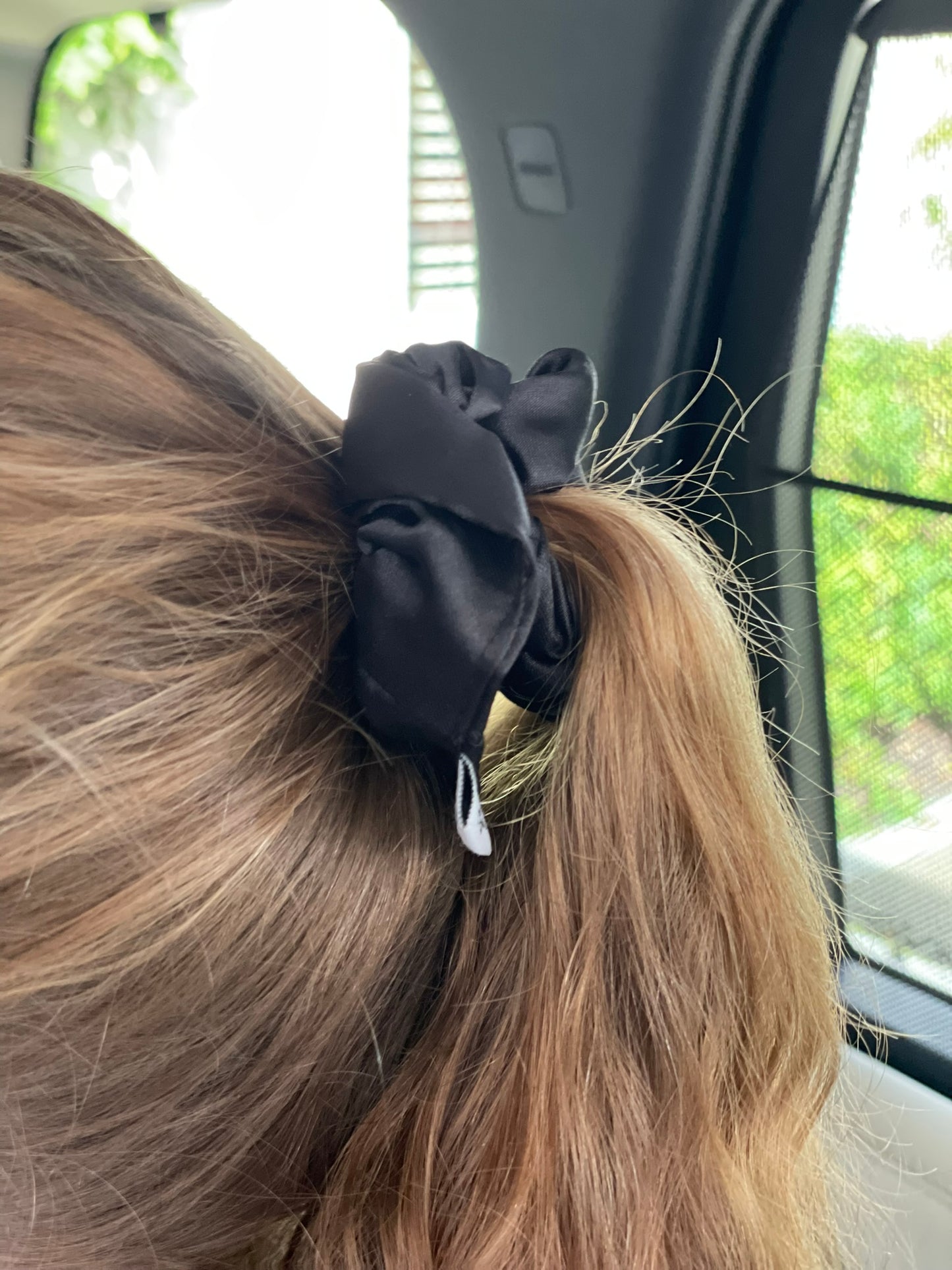 Black Satin Scrunchie