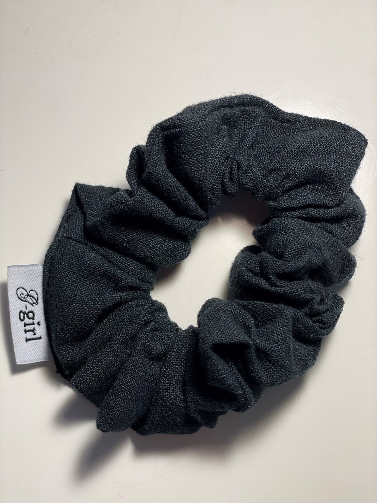 Black Handloomed Scrunchie