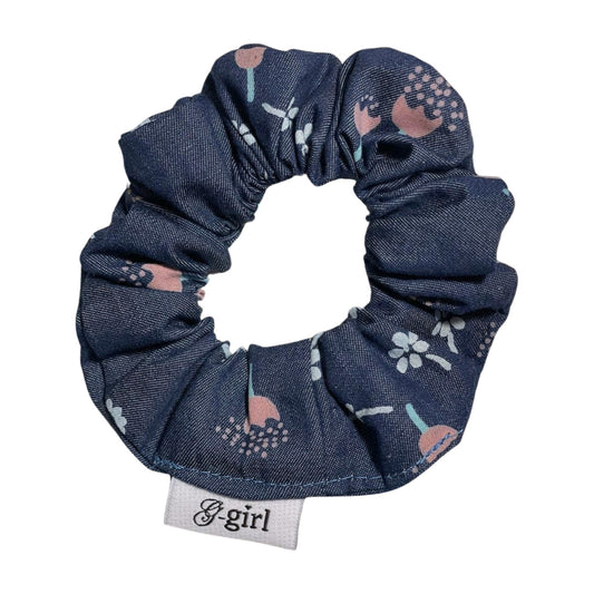 Denim floral Scrunchie