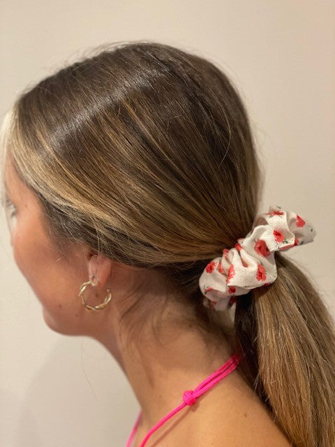 Liberty Red Rose Scrunchie