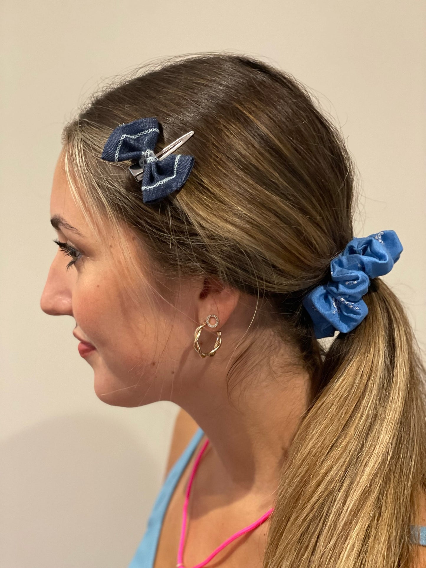 Forget Me Not Blue Scrunchie