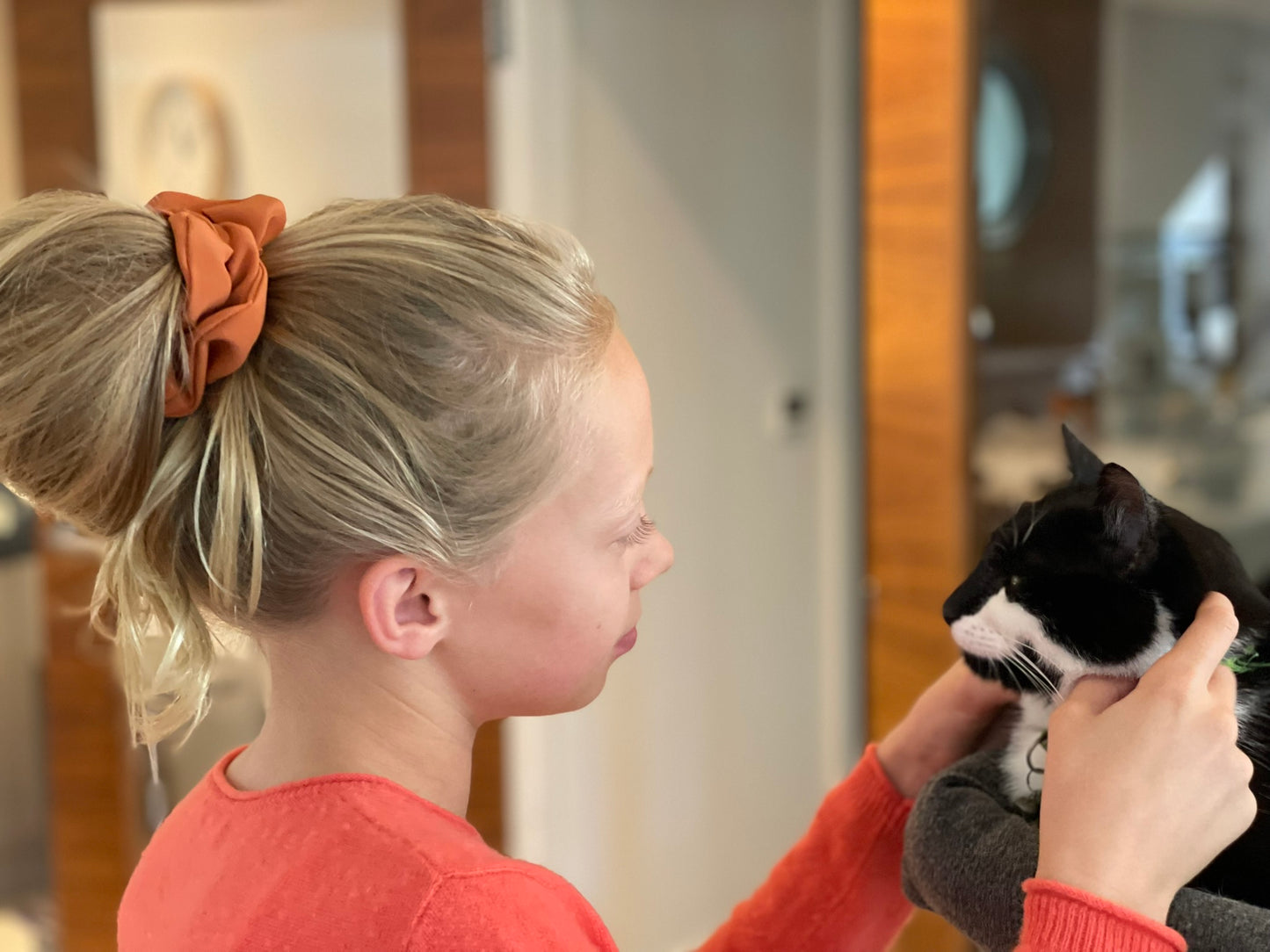 Rust Orange Silk Scrunchie