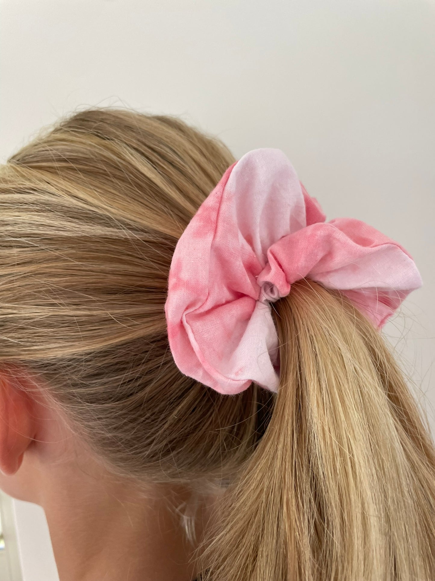 Pink Tie-Die Scrunchie