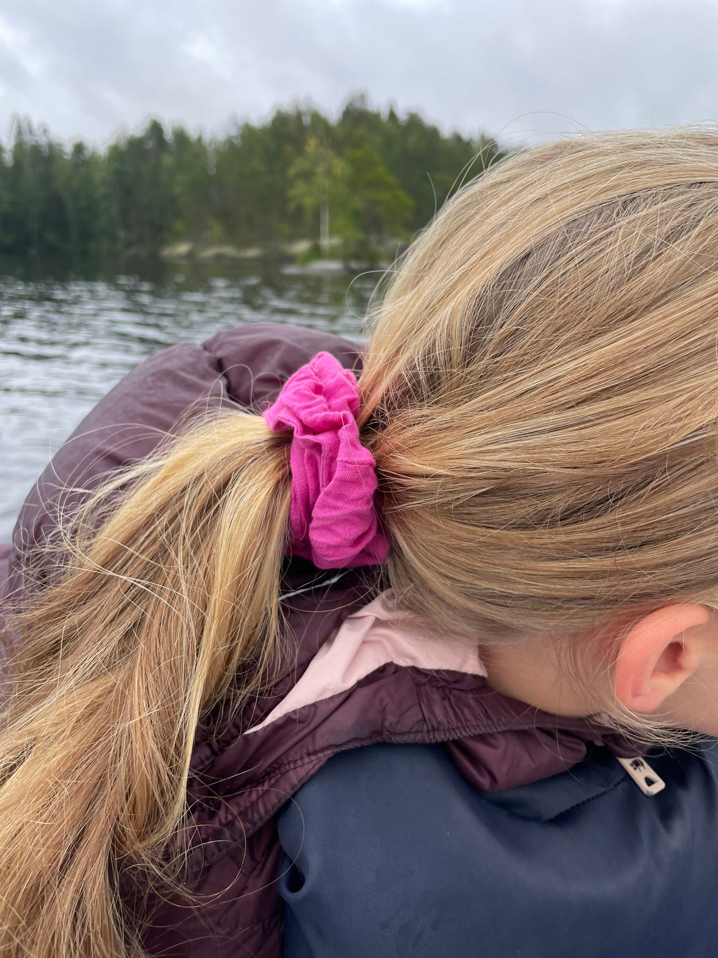 Magenta Handloomed Scrunchie