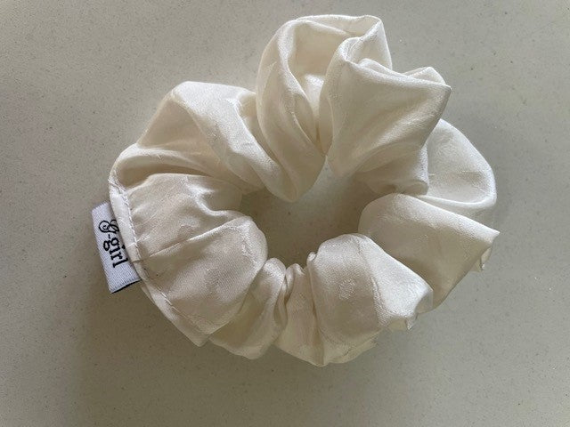 Ivory Silk Scrunchie