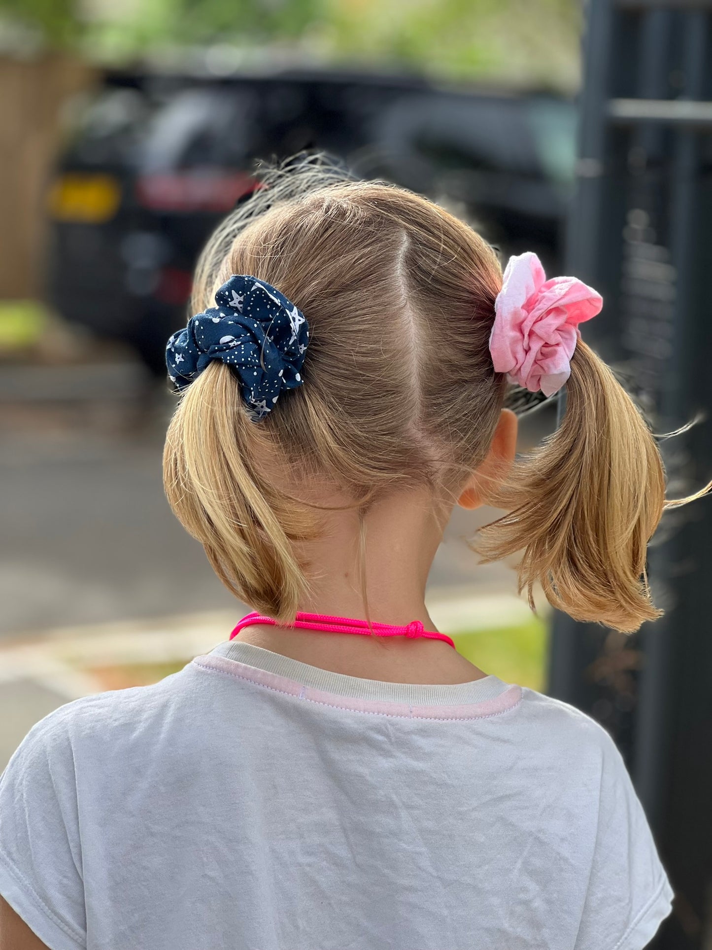 Pink Tie-Die Scrunchie