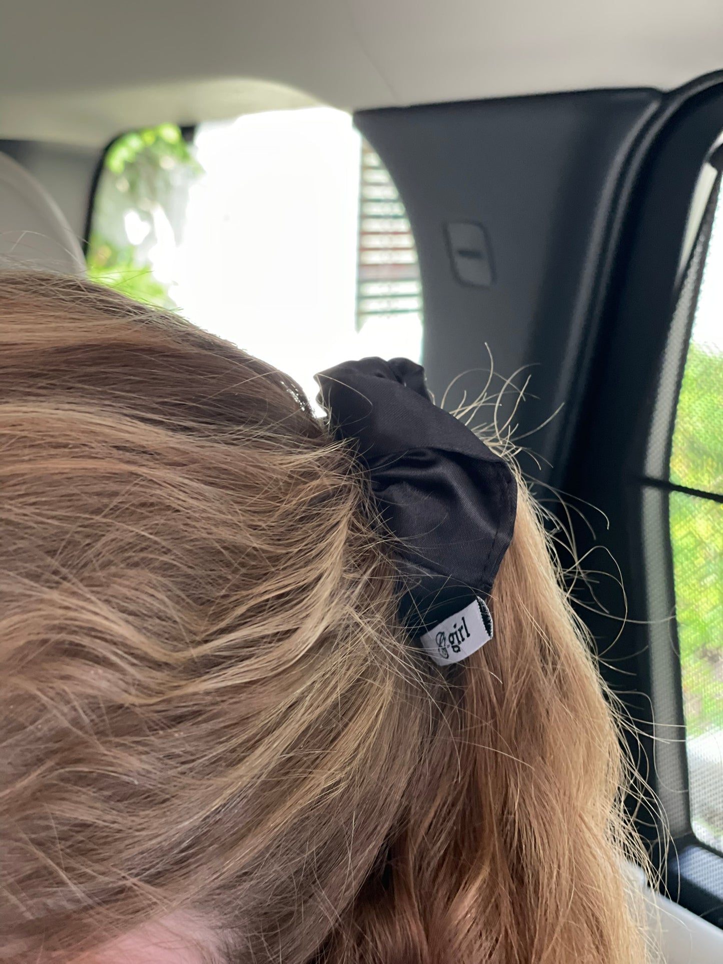 Black Satin Scrunchie