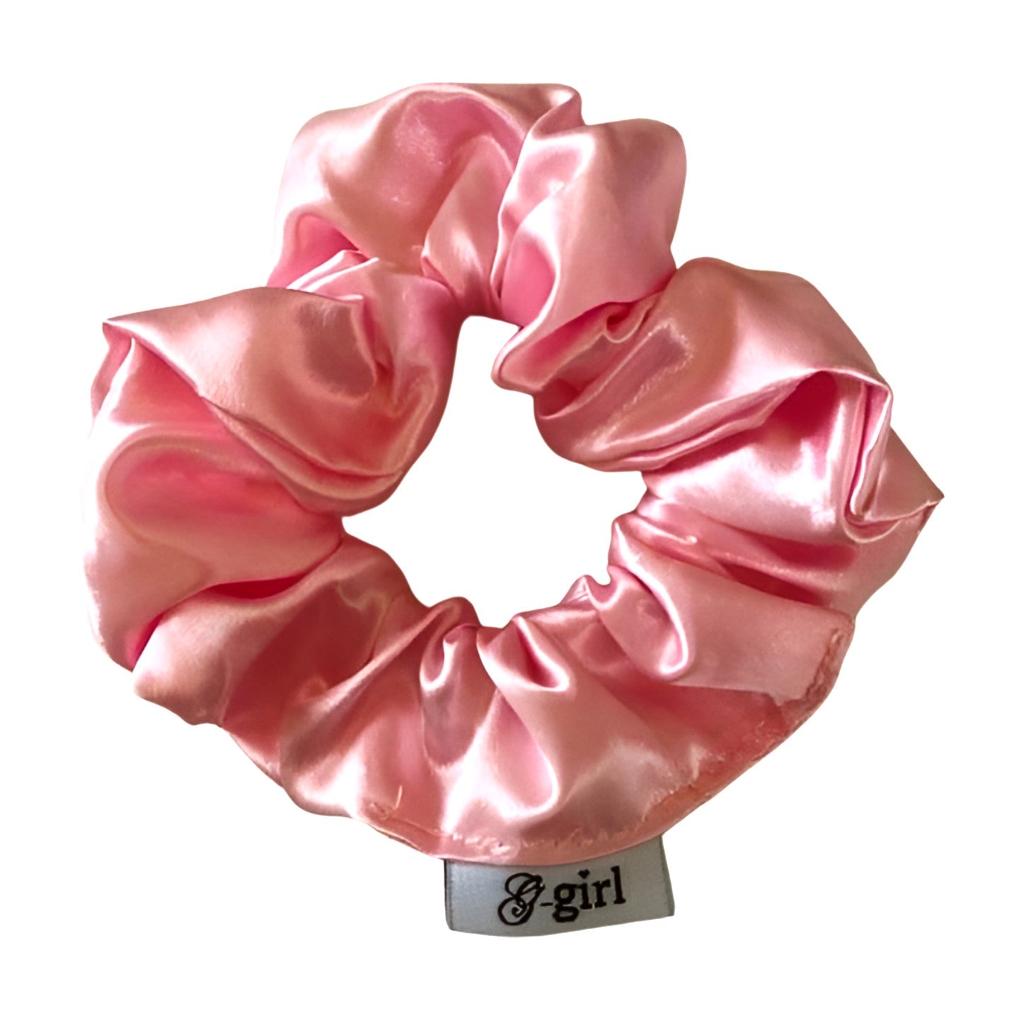 Pink Satin Scrunchie