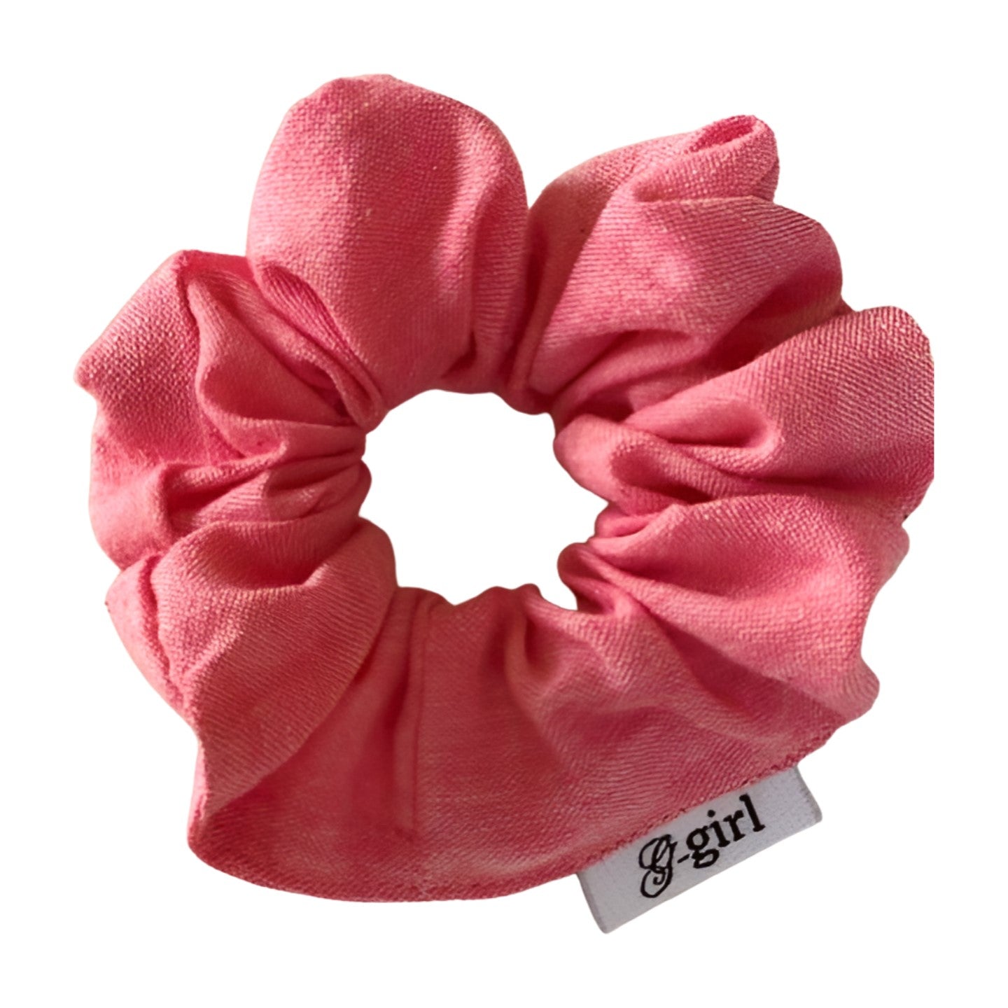 Coral Pink Handloomed Scrunchie