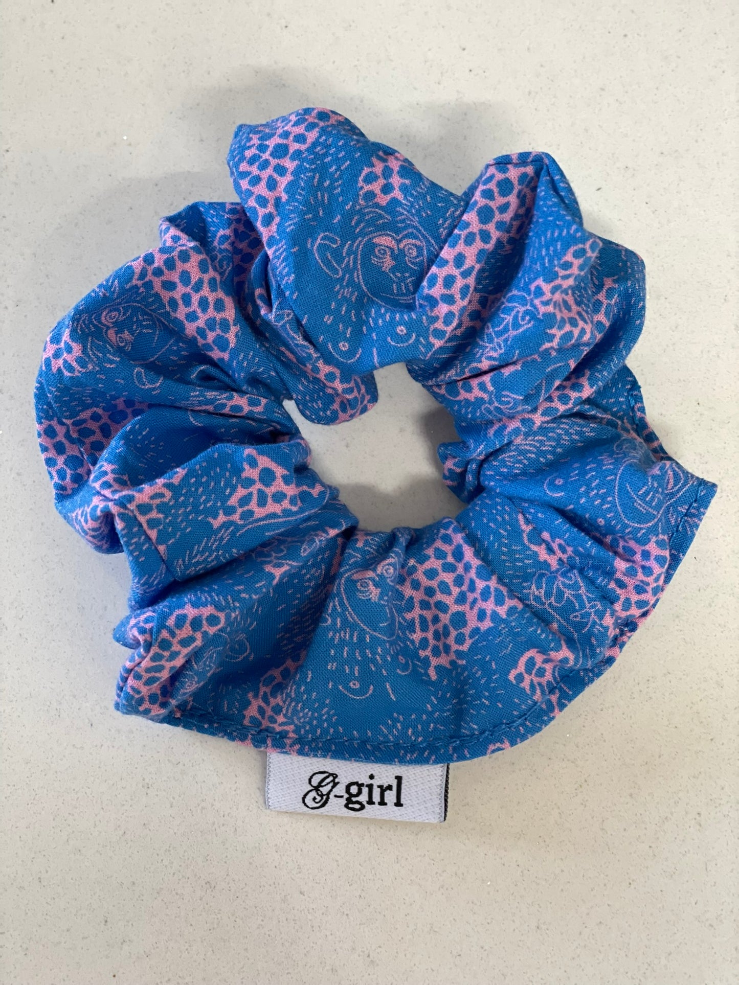 Pink Leopard Scrunchie