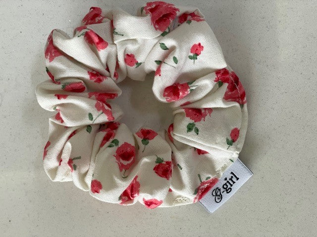 Liberty Red Rose Scrunchie