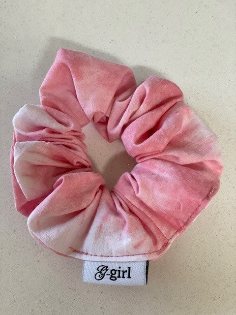 Pink Tie-Die Scrunchie