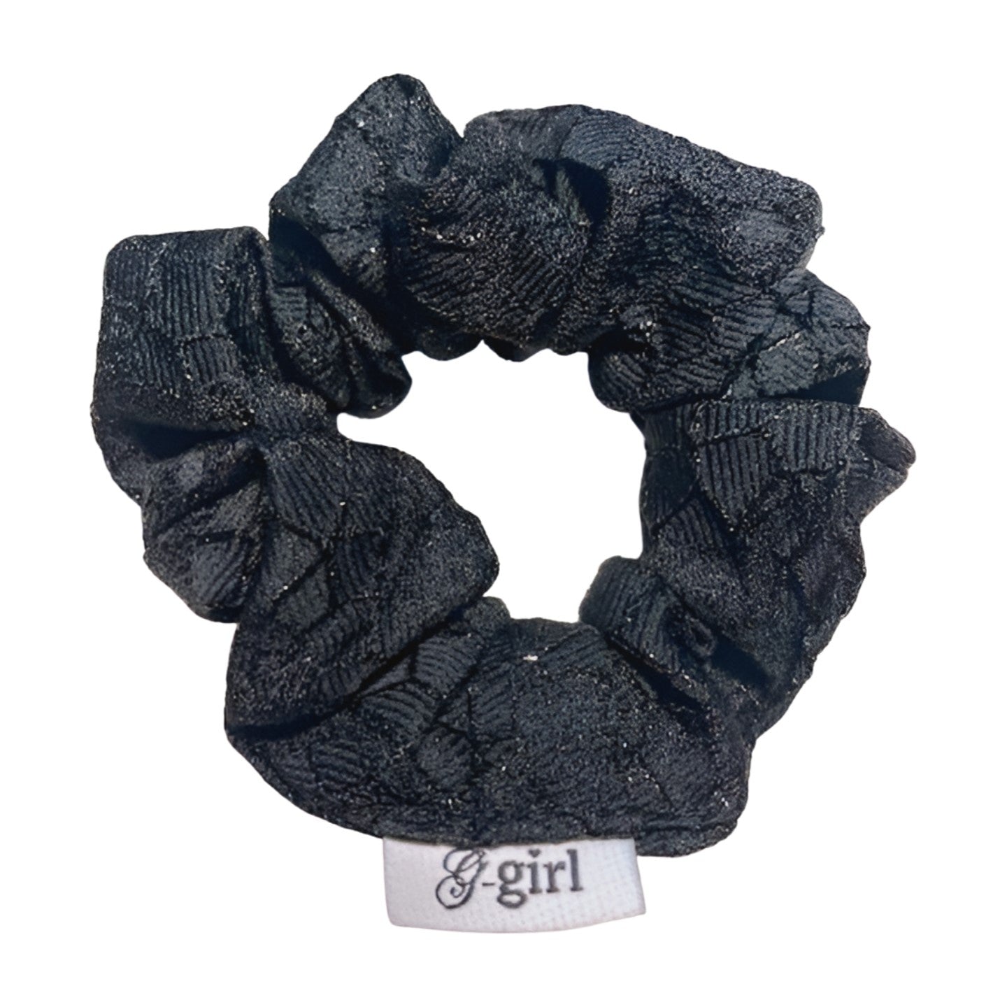 Black metallic scrunchie