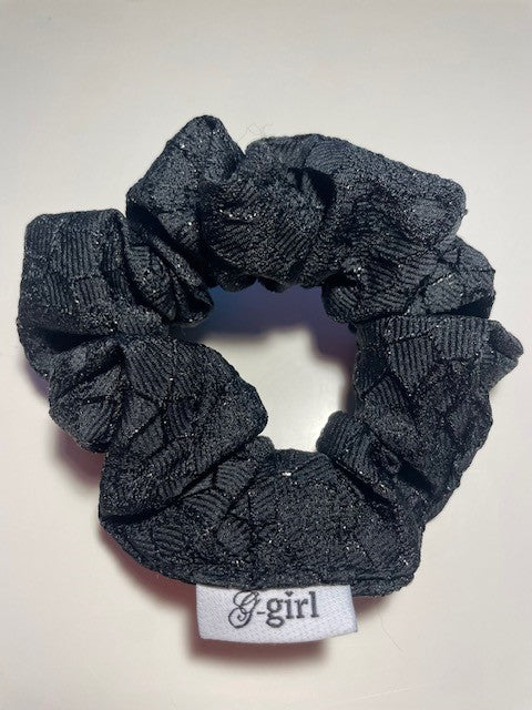 Black metallic scrunchie